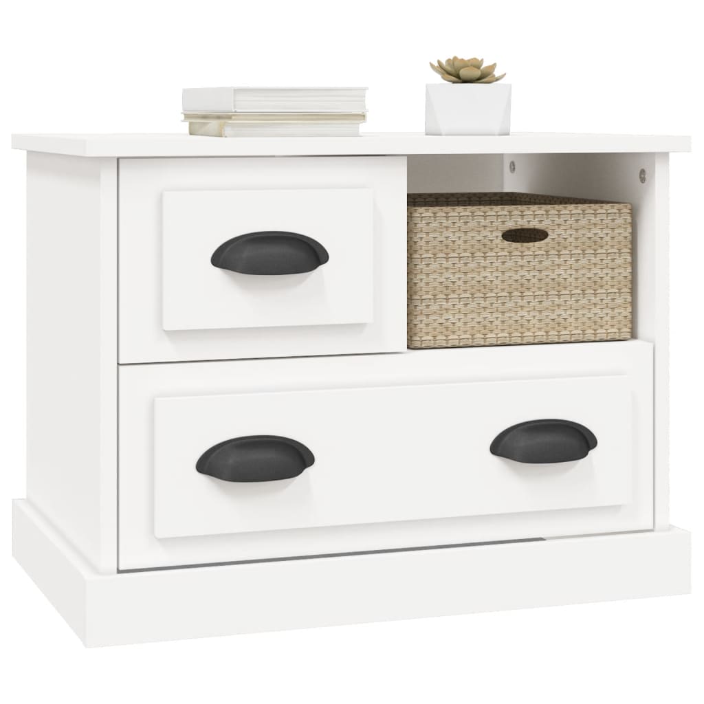 vidaXL Bedside Cabinet White 60x39x45 cm
