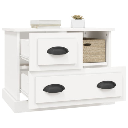 vidaXL Bedside Cabinet White 60x39x45 cm