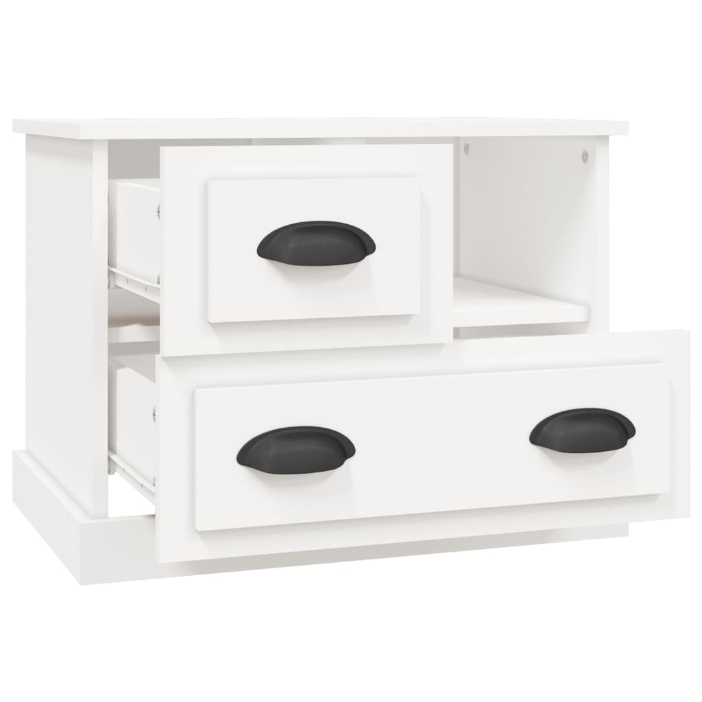 vidaXL Bedside Cabinet White 60x39x45 cm