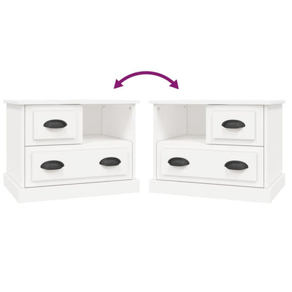 vidaXL Bedside Cabinet White 60x39x45 cm