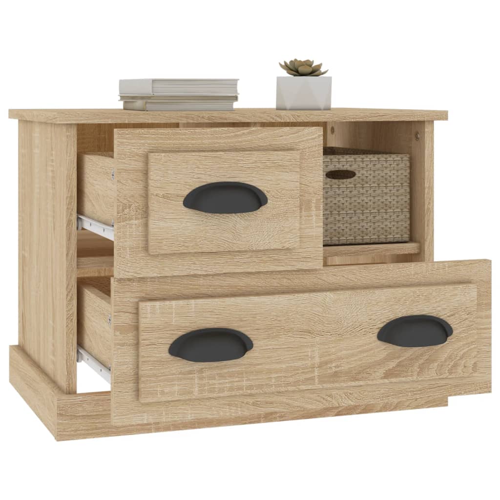 vidaXL Bedside Cabinet Sonoma Oak 60x39x45 cm