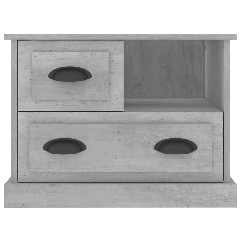 vidaXL Bedside Cabinet Concrete Grey 60x39x45 cm