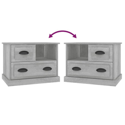 vidaXL Bedside Cabinet Concrete Grey 60x39x45 cm