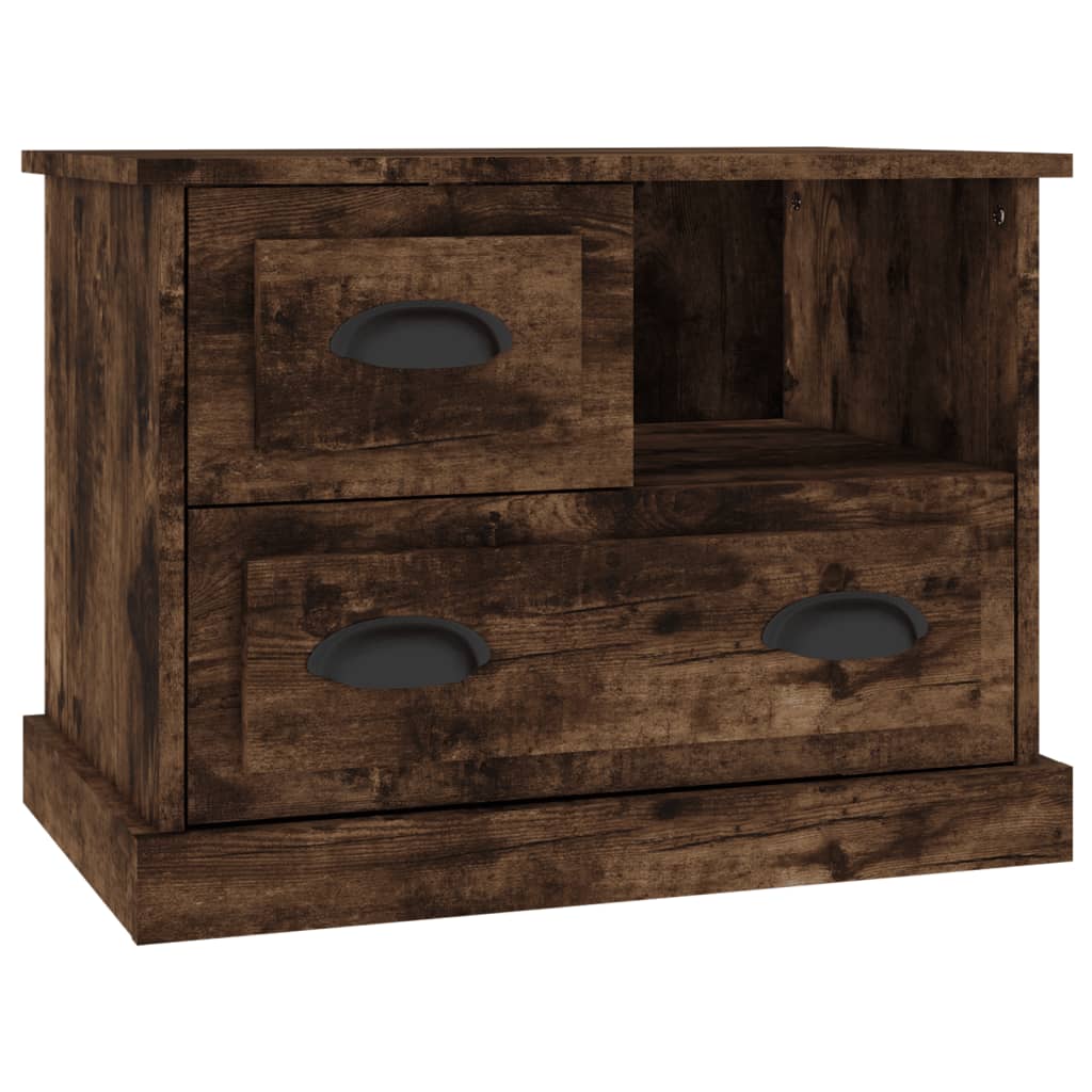 vidaXL Bedside Cabinet Smoked Oak 60x39x45 cm