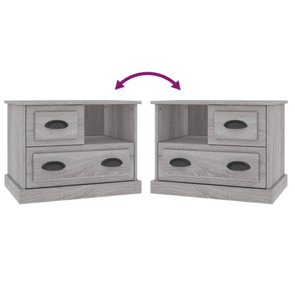 vidaXL Bedside Cabinet Grey Sonoma 60x39x45 cm