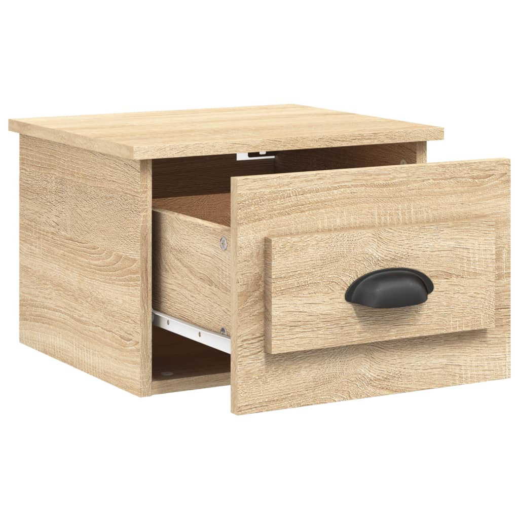 vidaXL Wall-mounted Bedside Cabinets 2 pcs Sonoma Oak 41.5x36x28cm