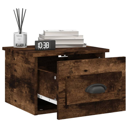 vidaXL Wall-mounted Bedside Cabinets 2 pcs Smoked Oak 41.5x36x28cm