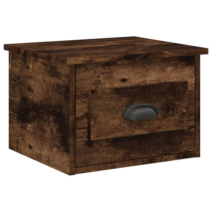 vidaXL Wall-mounted Bedside Cabinets 2 pcs Smoked Oak 41.5x36x28cm