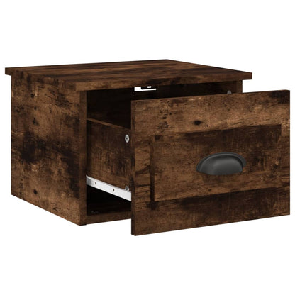 vidaXL Wall-mounted Bedside Cabinets 2 pcs Smoked Oak 41.5x36x28cm