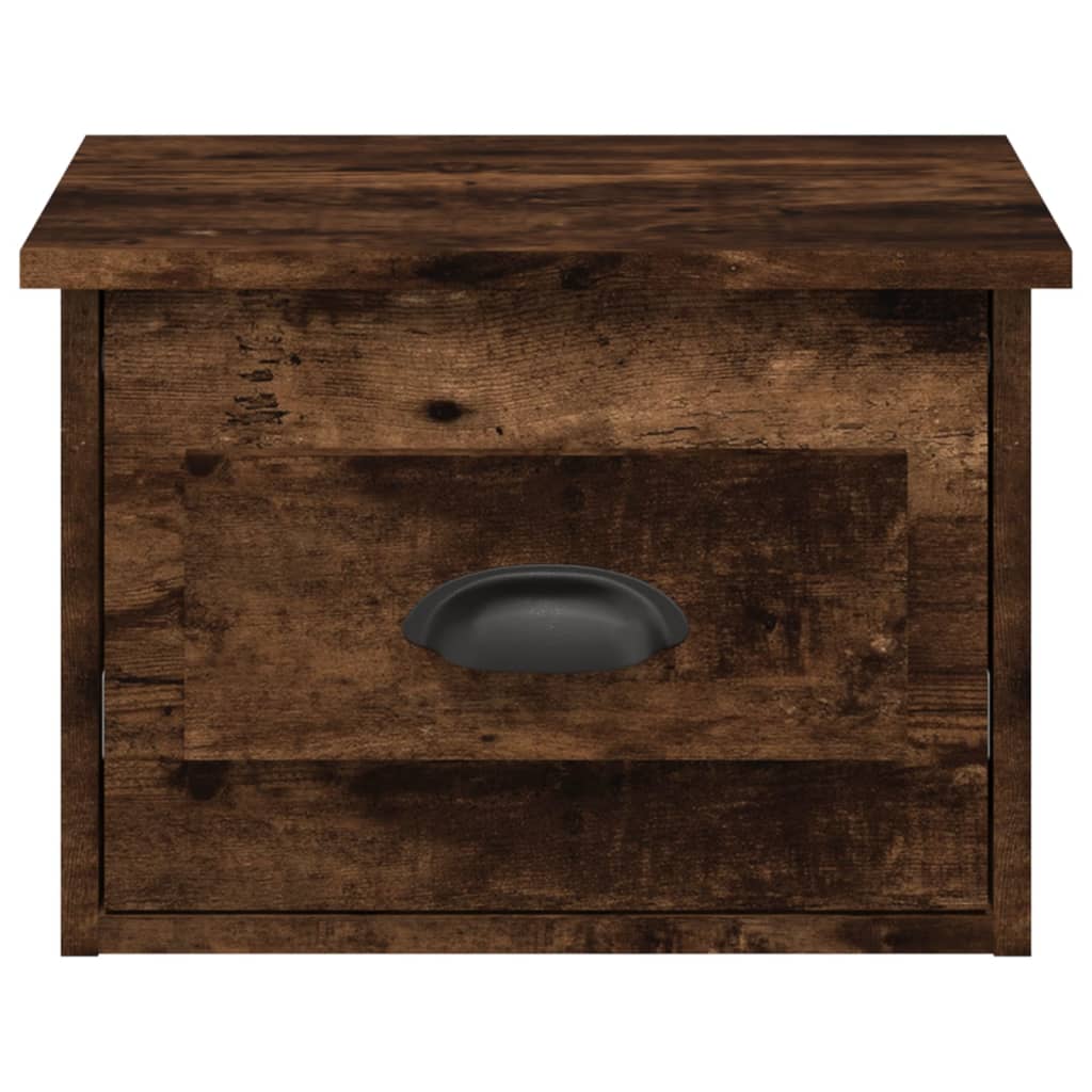 vidaXL Wall-mounted Bedside Cabinets 2 pcs Smoked Oak 41.5x36x28cm