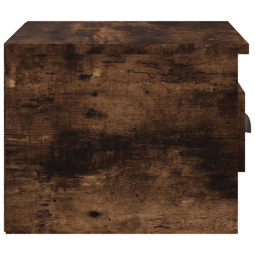 vidaXL Wall-mounted Bedside Cabinets 2 pcs Smoked Oak 41.5x36x28cm