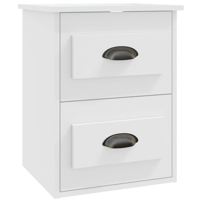 vidaXL Wall-mounted Bedside Cabinet White 41.5x36x53cm