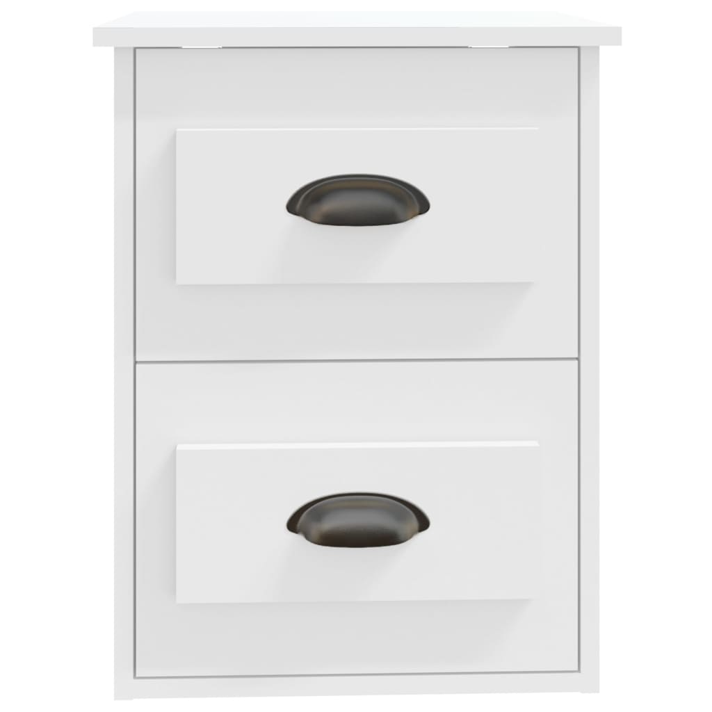 vidaXL Wall-mounted Bedside Cabinet White 41.5x36x53cm