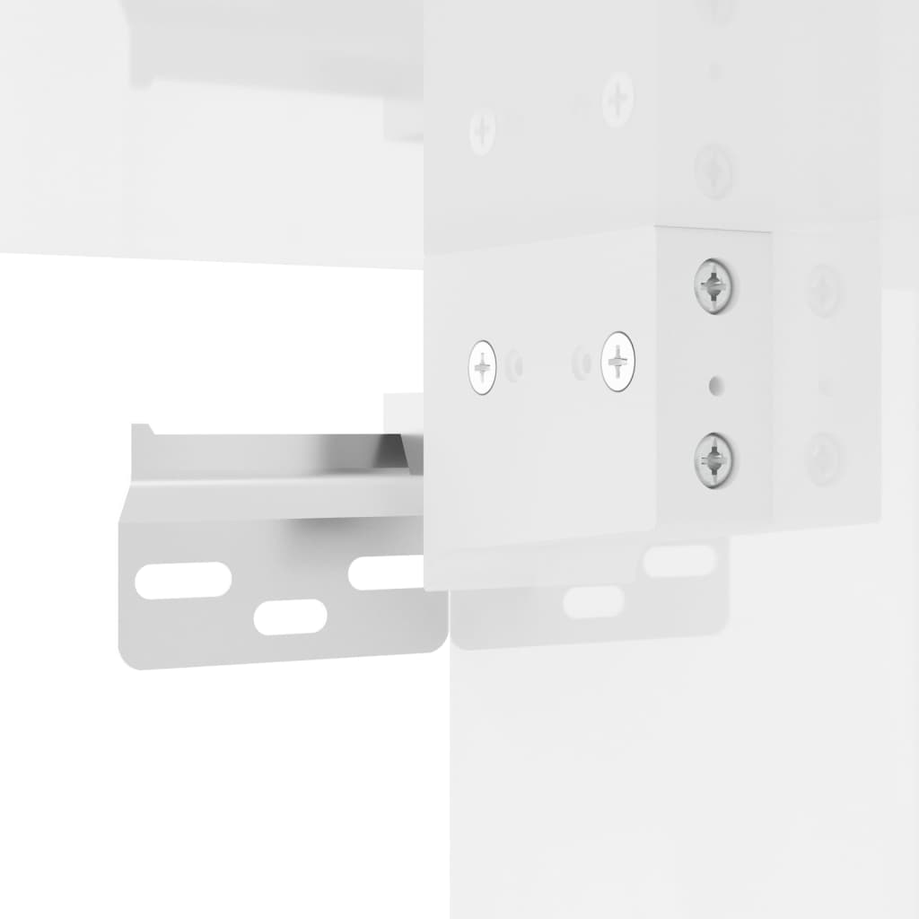 vidaXL Wall-mounted Bedside Cabinets 2 pcs High Gloss White 41.5x36x53cm