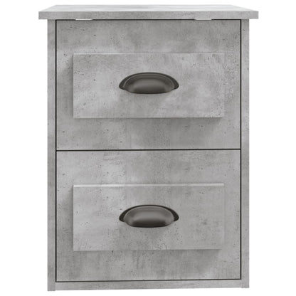 vidaXL Wall-mounted Bedside Cabinet Concrete Grey 41.5x36x53cm