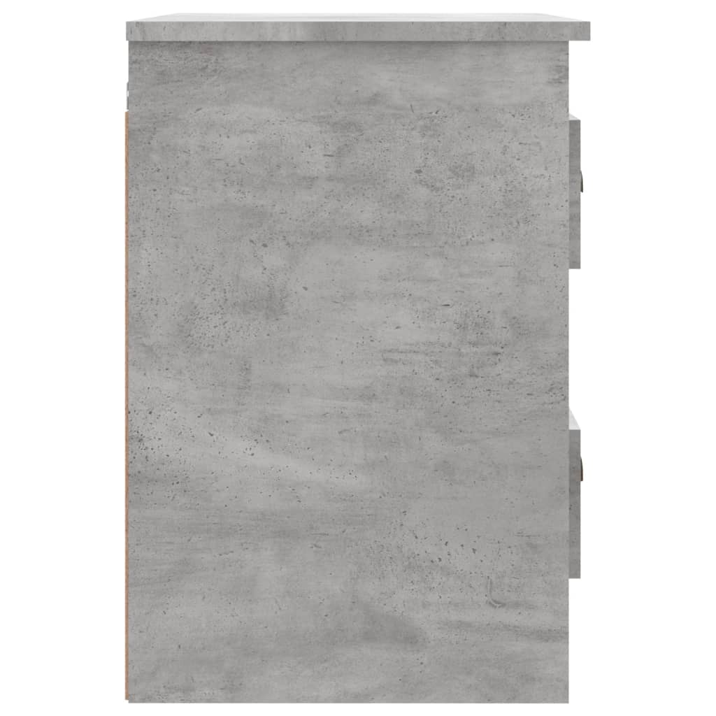 vidaXL Wall-mounted Bedside Cabinet Concrete Grey 41.5x36x53cm