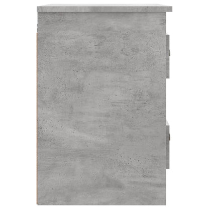 vidaXL Wall-mounted Bedside Cabinet Concrete Grey 41.5x36x53cm