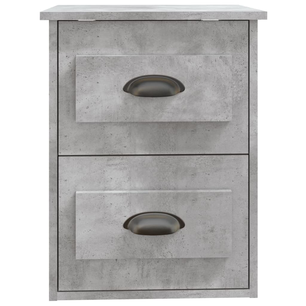 vidaXL Wall-mounted Bedside Cabinets 2 pcs Concrete Grey 41.5x36x53cm