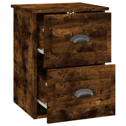 vidaXL Wall-mounted Bedside Cabinet Smoked Oak 41.5x36x53cm