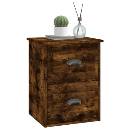 vidaXL Wall-mounted Bedside Cabinets 2 pcs Smoked Oak 41.5x36x53cm