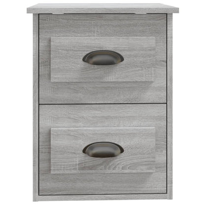 vidaXL Wall-mounted Bedside Cabinet Grey Sonoma 41.5x36x53cm