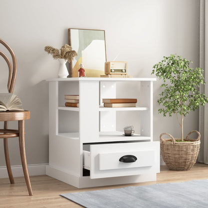 vidaXL Side Table White 50x50x60 cm Engineered Wood