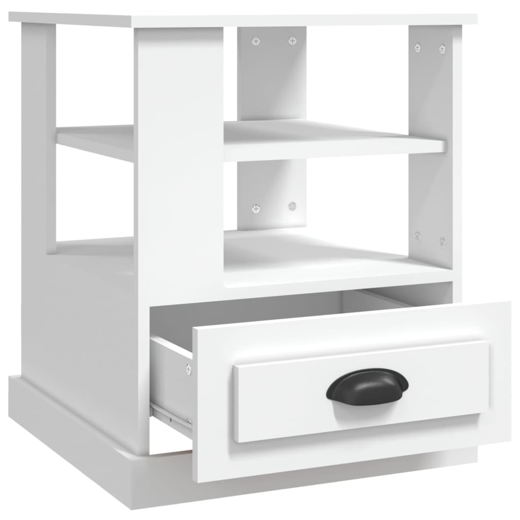 vidaXL Side Table White 50x50x60 cm Engineered Wood