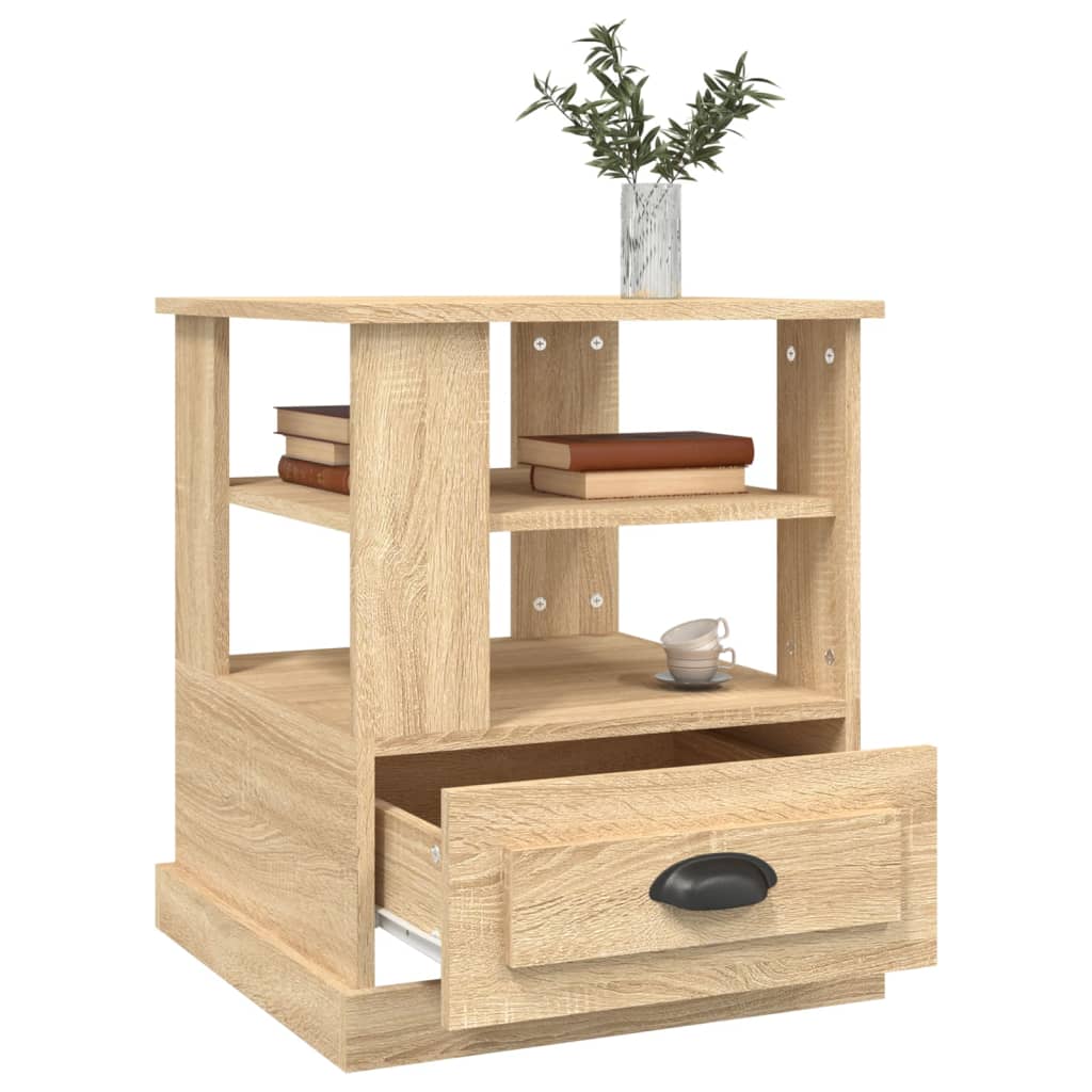 vidaXL Side Table Sonoma Oak 50x50x60 cm Engineered Wood