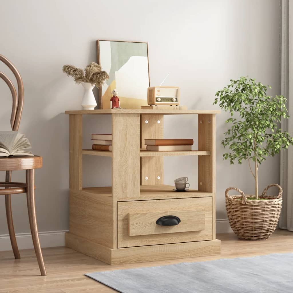 vidaXL Side Table Sonoma Oak 50x50x60 cm Engineered Wood