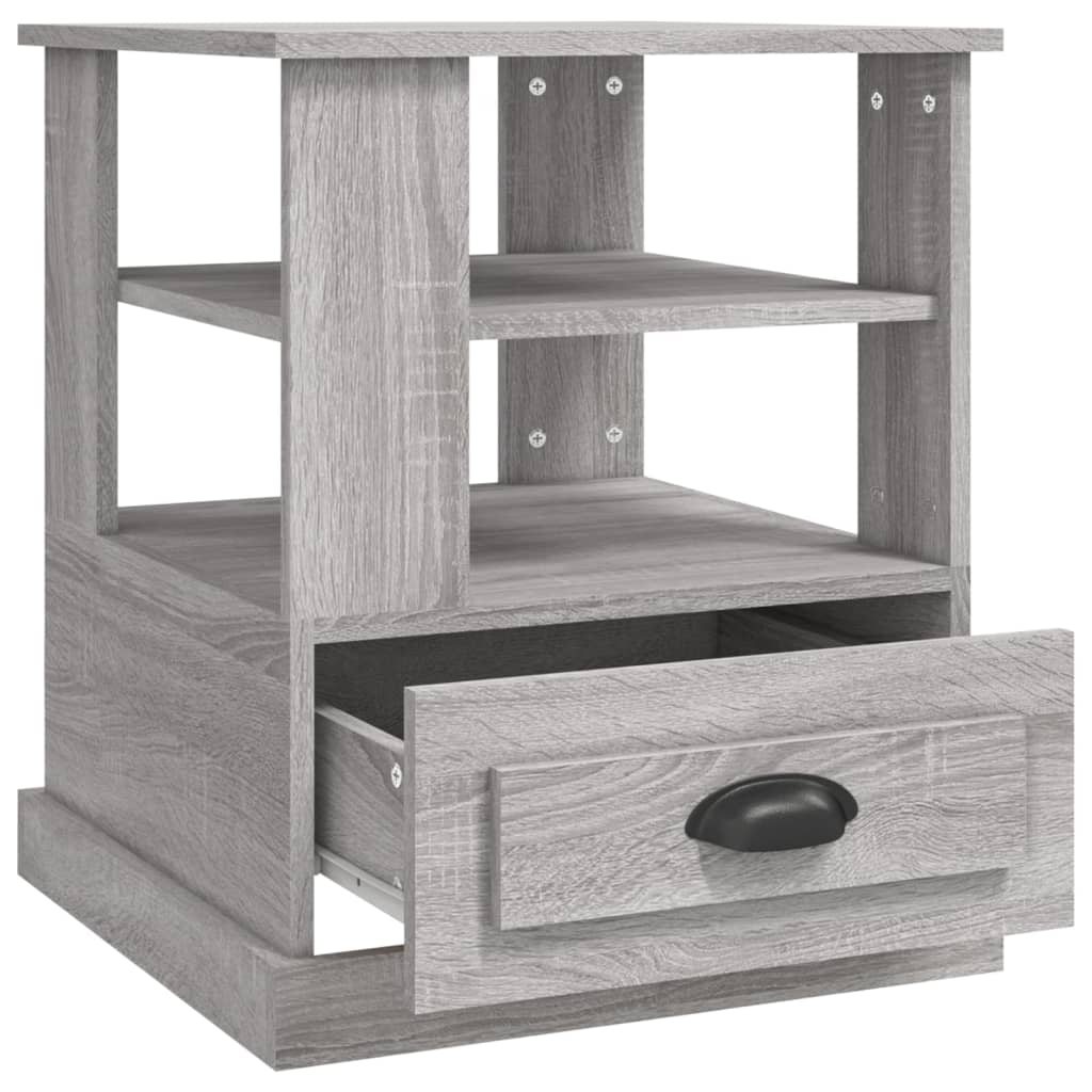 vidaXL Side Table Grey Sonoma 50x50x60 cm Engineered Wood