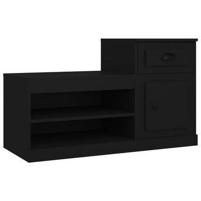 vidaXL Shoe Cabinet Black 100x42x60 cm Engineered Wood
