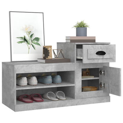 vidaXL Shoe Cabinet Concrete Grey 100x42x60 cm Engineered Wood