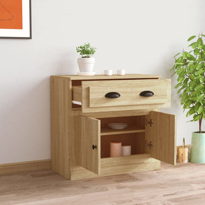 vidaXL Sideboard Sonoma Oak 70x35.5x67.5 cm Engineered Wood