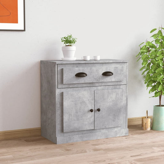 vidaXL Sideboard Concrete Grey 70x35.5x67.5 cm Engineered Wood