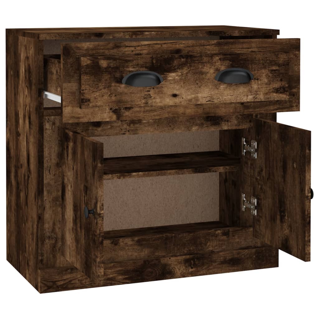 vidaXL Sideboard Smoked Oak 70x35.5x67.5 cm Engineered Wood