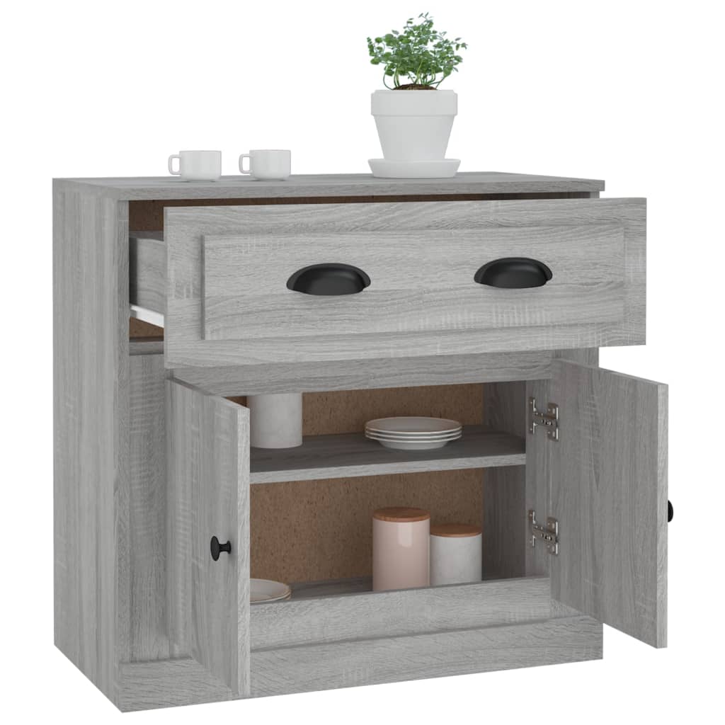vidaXL Sideboard Grey Sonoma 70x35,5x67,5 cm Engineered Wood