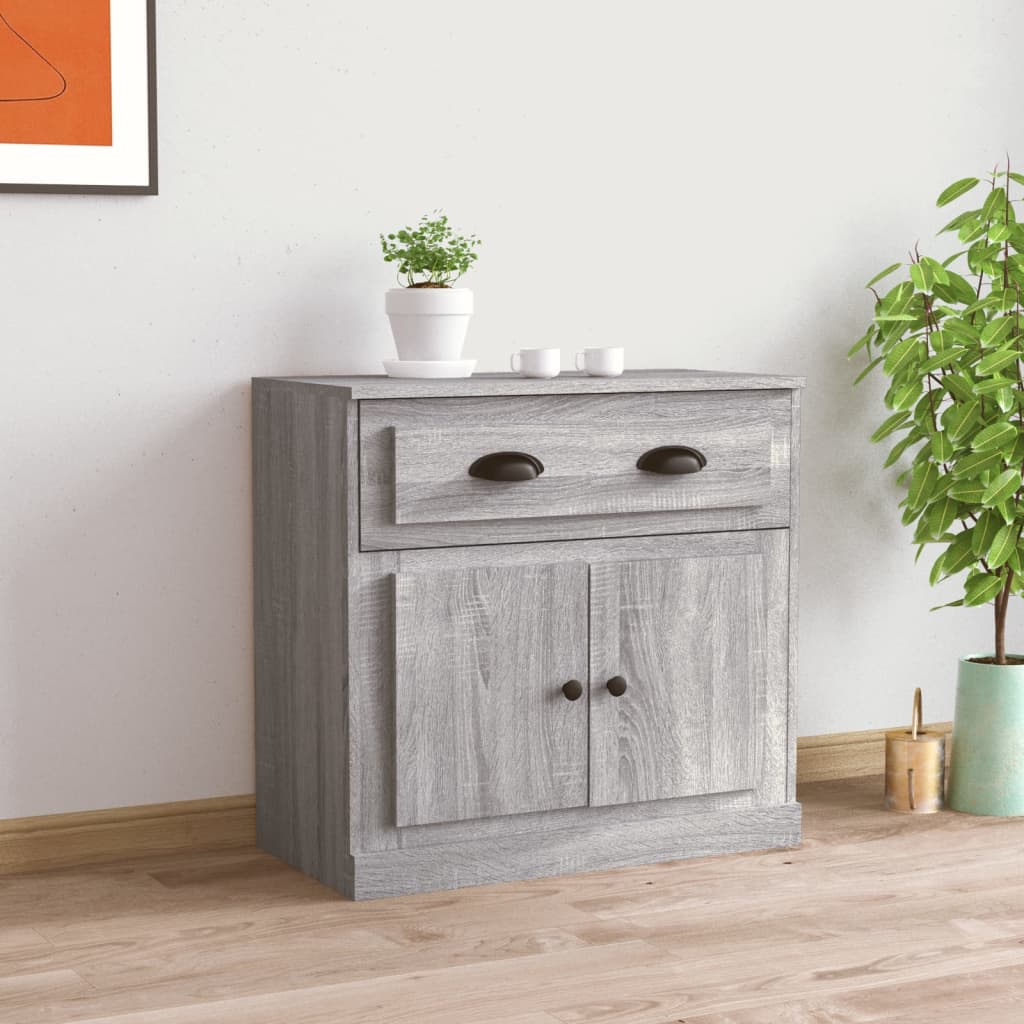 vidaXL Sideboard Grey Sonoma 70x35,5x67,5 cm Engineered Wood