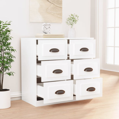 vidaXL Sideboard White 70x35,5x67,5 cm Engineered Wood