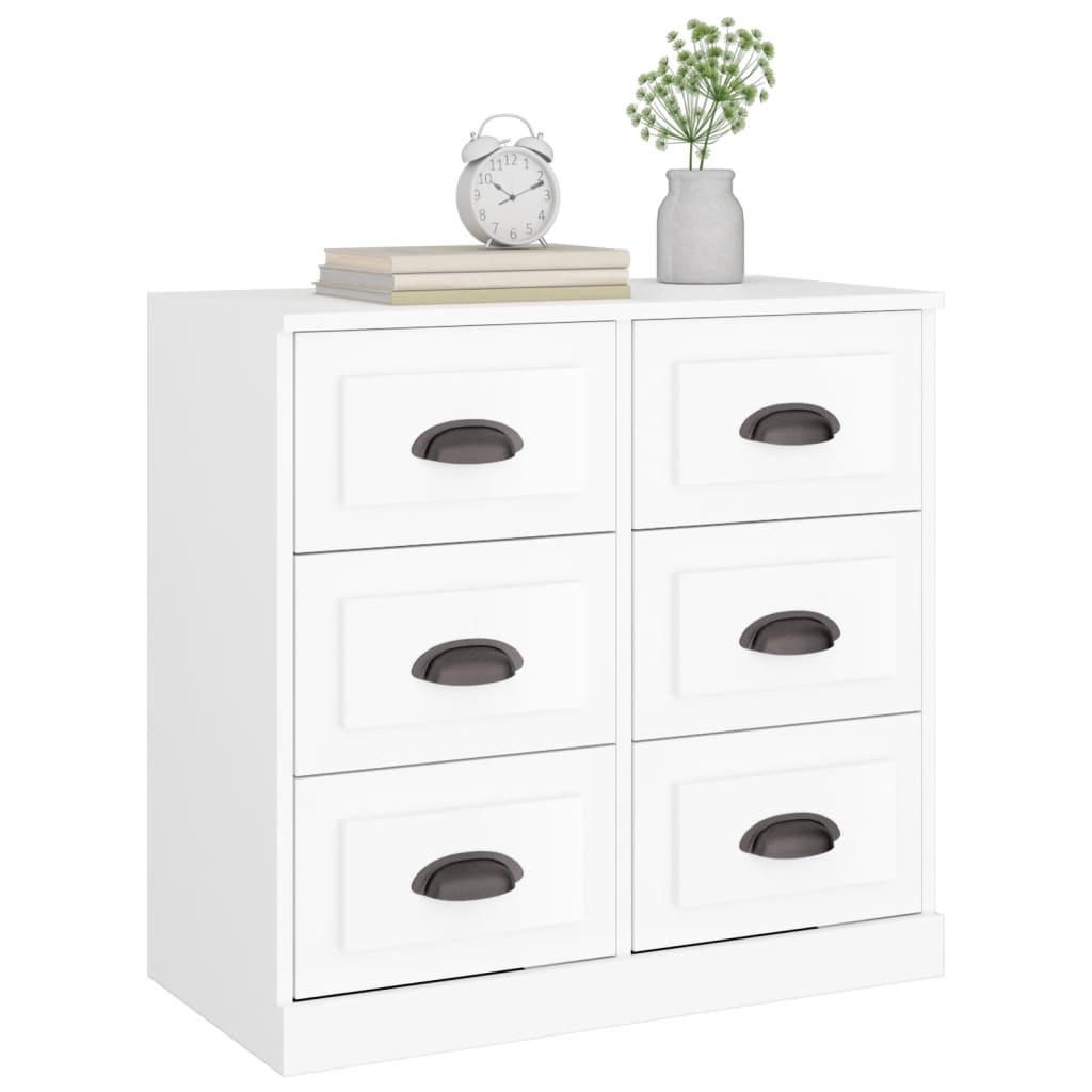 vidaXL Sideboard White 70x35,5x67,5 cm Engineered Wood