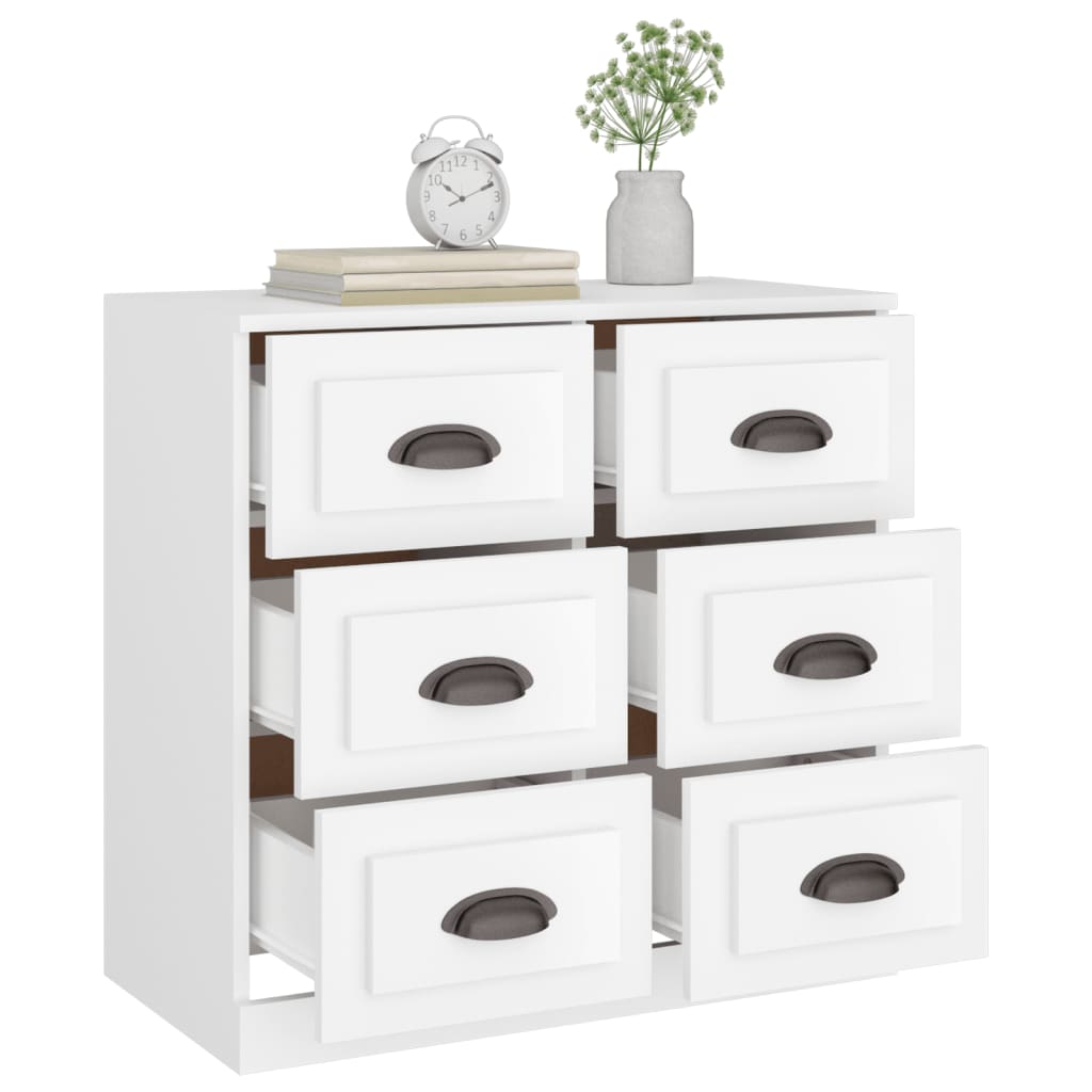 vidaXL Sideboard White 70x35,5x67,5 cm Engineered Wood