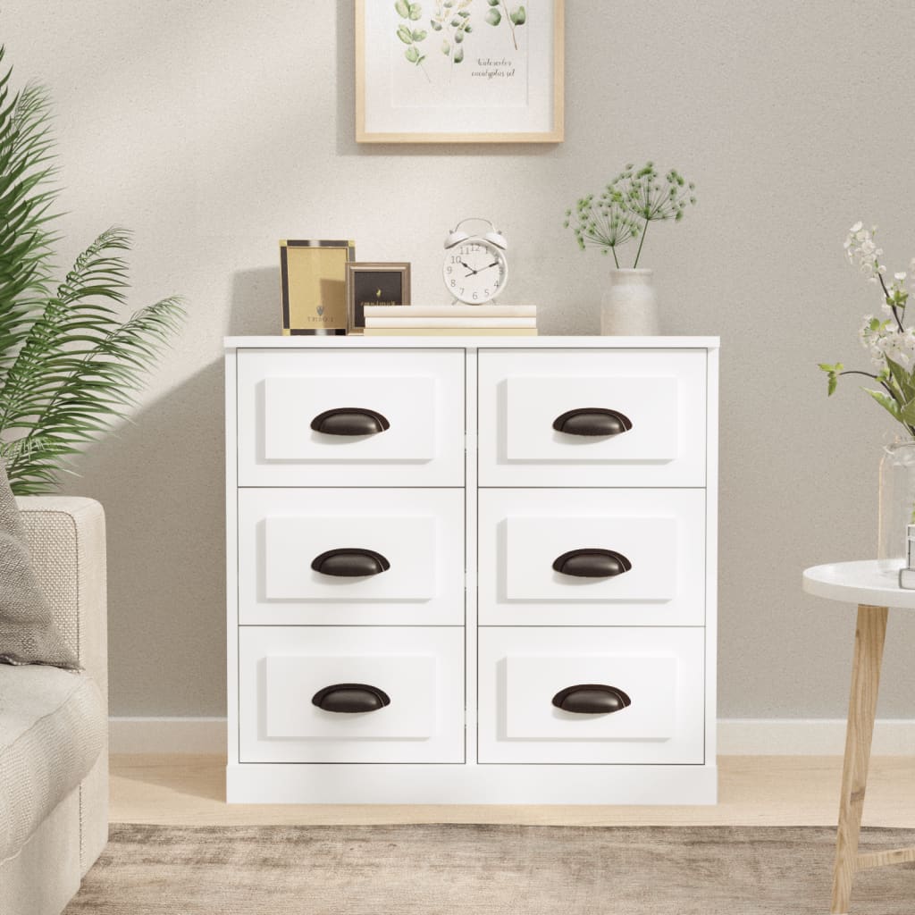 vidaXL Sideboard White 70x35,5x67,5 cm Engineered Wood