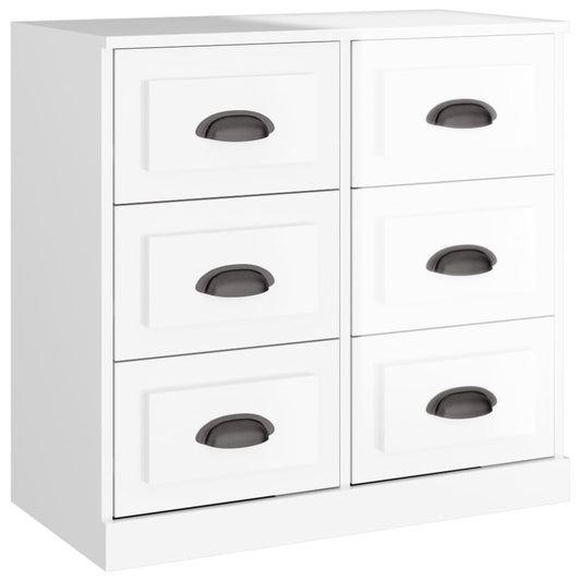 vidaXL Sideboard High Gloss White 70x35.5x67.5 cm Engineered Wood