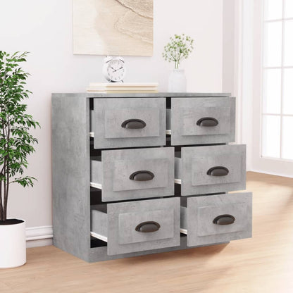 vidaXL Sideboard Concrete Grey 70x35.5x67.5 cm Engineered Wood