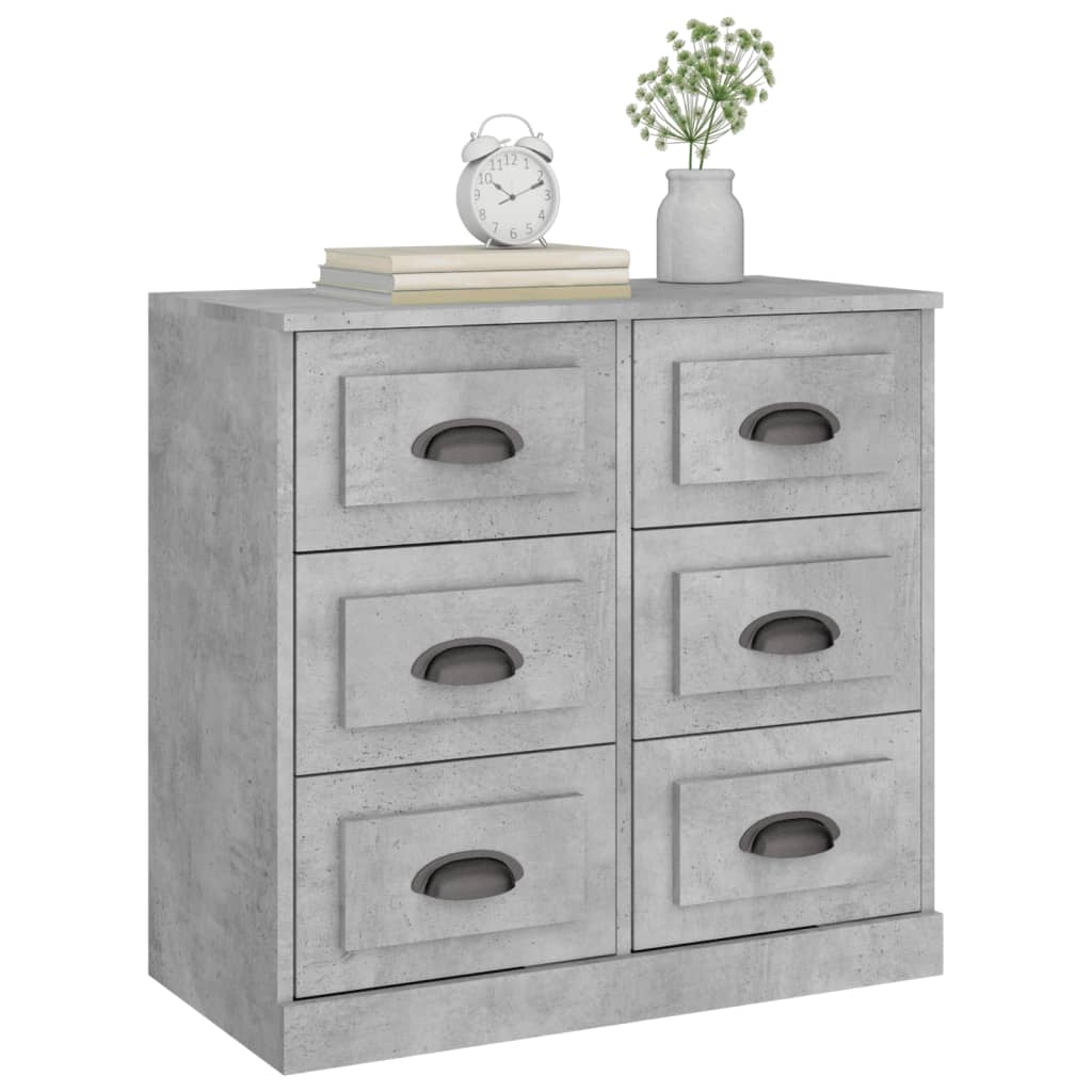 vidaXL Sideboard Concrete Grey 70x35.5x67.5 cm Engineered Wood
