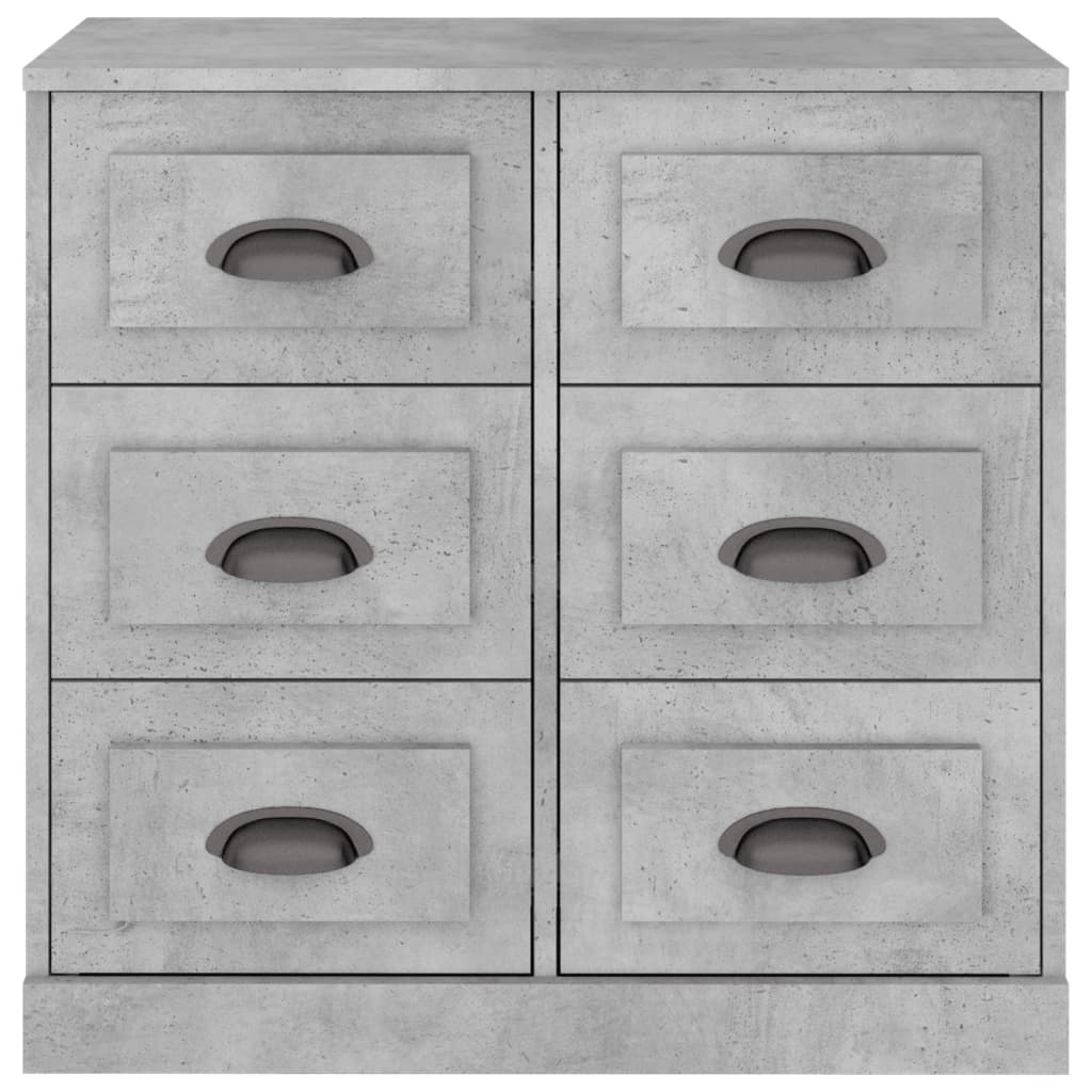 vidaXL Sideboard Concrete Grey 70x35.5x67.5 cm Engineered Wood