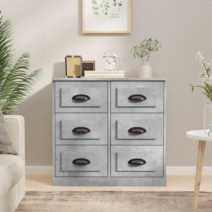 vidaXL Sideboard Concrete Grey 70x35,5x67,5 cm Engineered Wood