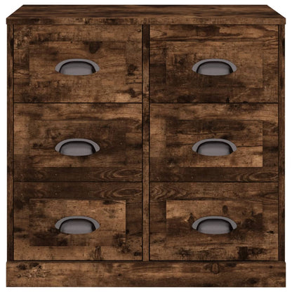 vidaXL Sideboard Smoked Oak 70x35,5x67,5 cm Engineered Wood