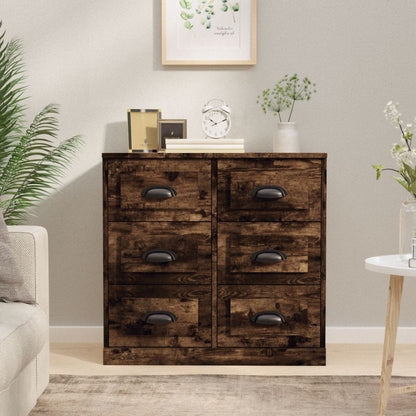 vidaXL Sideboard Smoked Oak 70x35,5x67,5 cm Engineered Wood