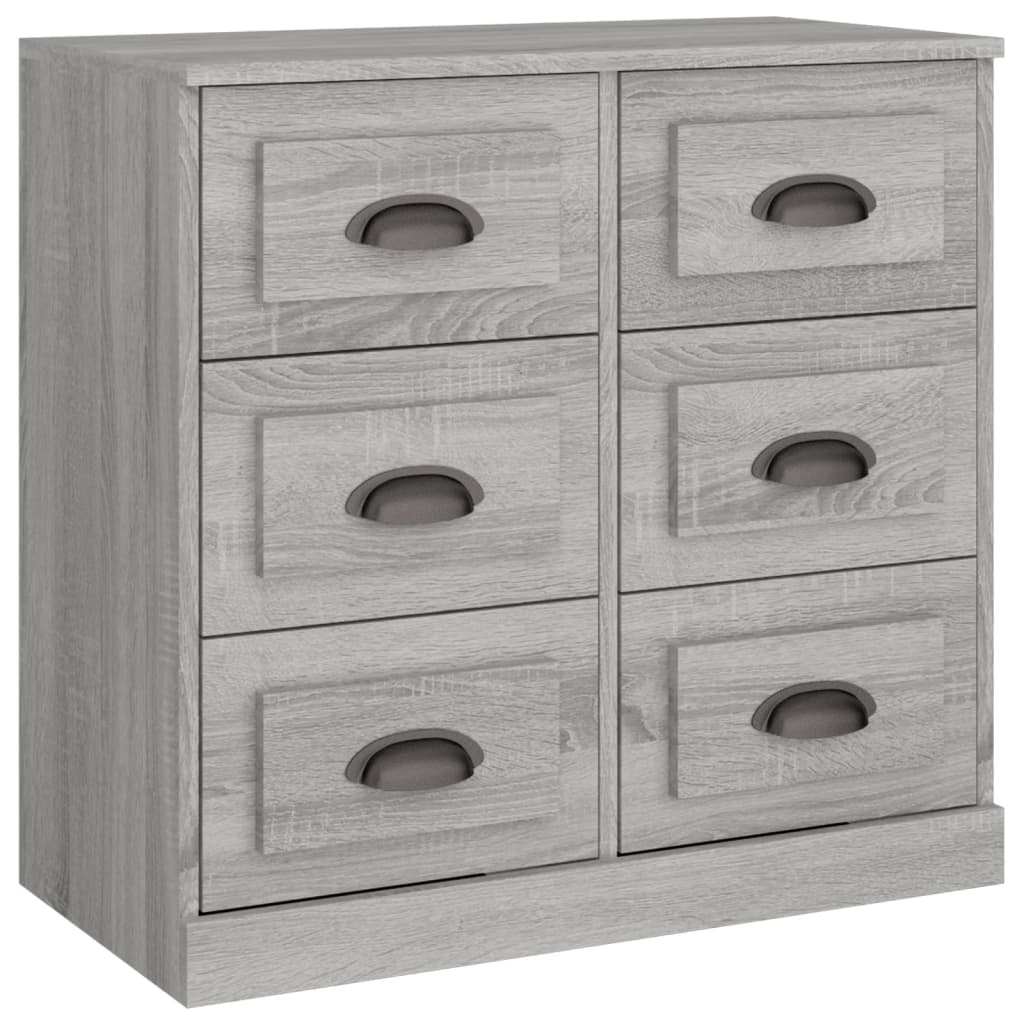 vidaXL Sideboard Grey Sonoma 70x35.5x67.5 cm Engineered Wood