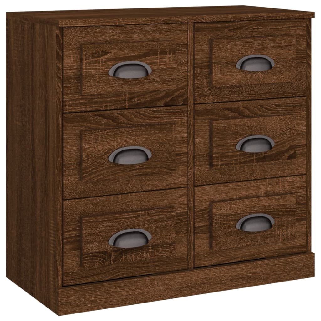 vidaXL Sideboard Brown Oak 70x35.5x67.5 cm Engineered Wood